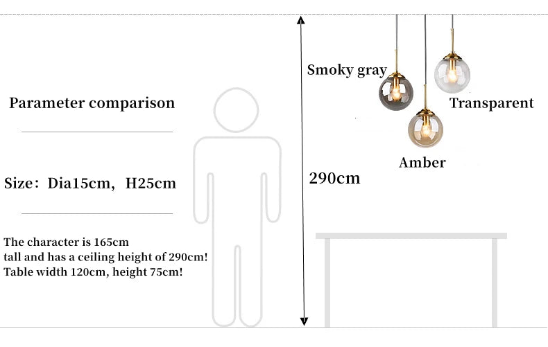 Modern Luxury Metal Chandelier Nordic Creative LED Glass Pendant Lamp Living Room Dining Room Bedside Simple Small Hanging Lamp